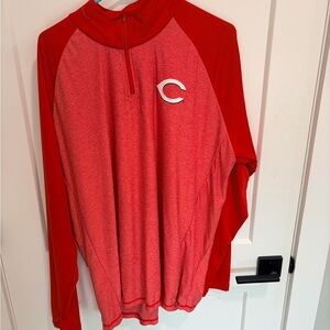 Cincinnati Red Long Sleeve 1/4 zip Shirt XXL